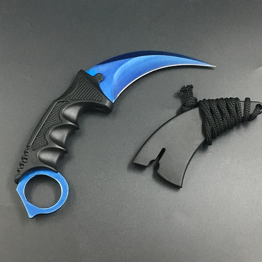 CS GO нож Karambit, тактический нож для выживания, нож из нержавеющей стали для кемпинга, охоты, игры Counter Strike, нож в подарок