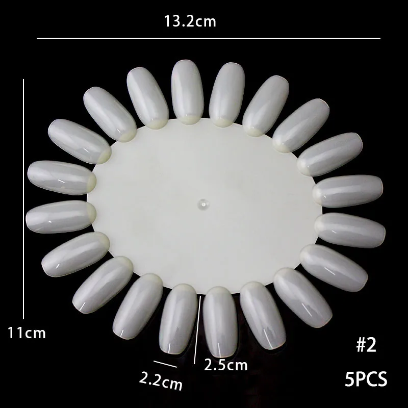 Накладные ногти цветные карты Практика Дисплей инструменты прозрачный белый пряжка кольцо Маникюр DIY ногтей дисплей ногтей Практика Инструмент - Цвет: size2