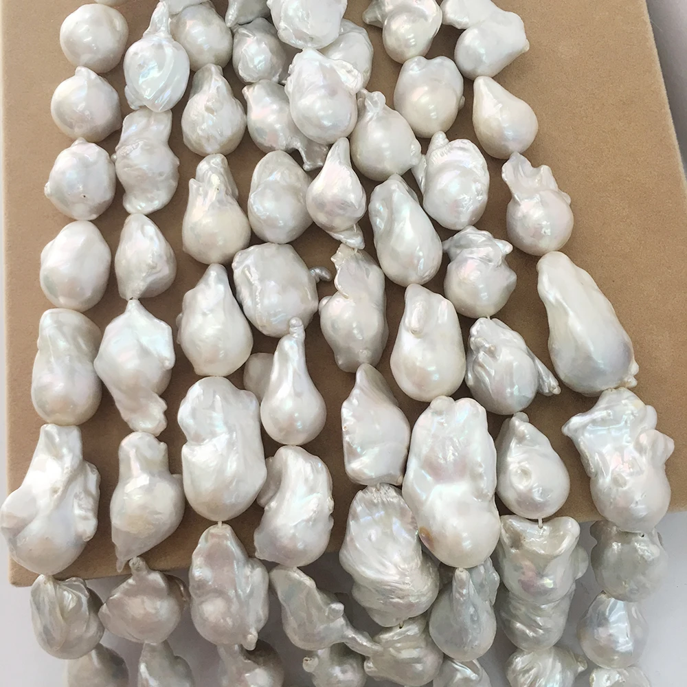 pearl beads,100% Nature freshwater loose pearl with  baroque shape, BIG BAROQUE shape pearl .16-24 mm,nature white white color