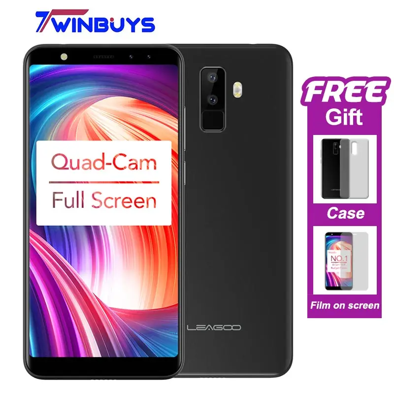 2018 LEAGOO M9 смартфон 5 &quot18:9 полный Экран четыре камеры 2 ГБ + 16 Android 7 0 MT6580A 4 ядра 2850 мАч