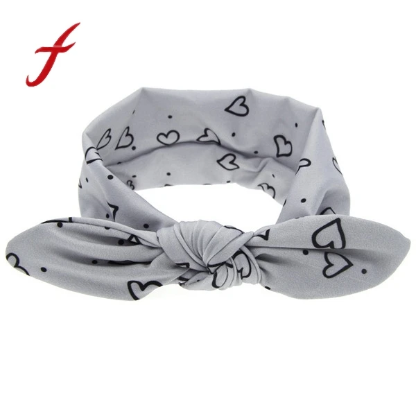 

Baby Headband Rabbit Ears Elastic Heart Bowknot Headband Girls Hairpin Headdress Clip Decorative Bow Hair Accessories 2017
