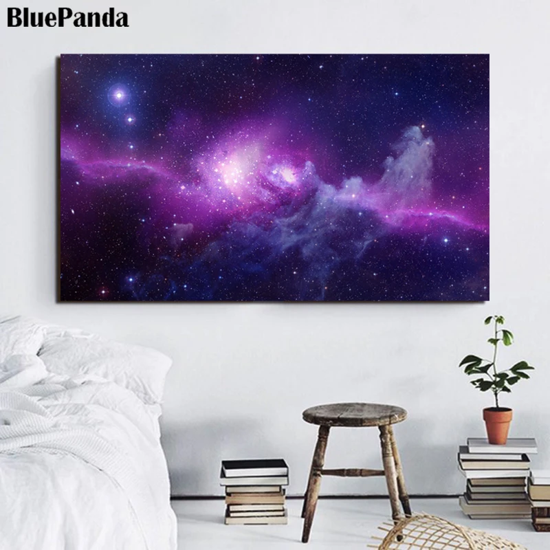 

Universe Fantasy Nebula Landscape Scenery Scene View Paintings On Canvas Modern Art Decorative Wall Pictures Home Decoration