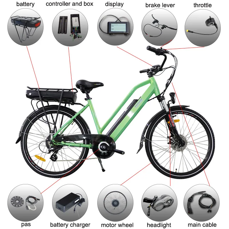 Bafang eBIKE Conversion Kit 20-28 inch 700C Electric Bicycle Conversion Kit 48V 500W Front Hub Motor Wheel Ebike Accessories