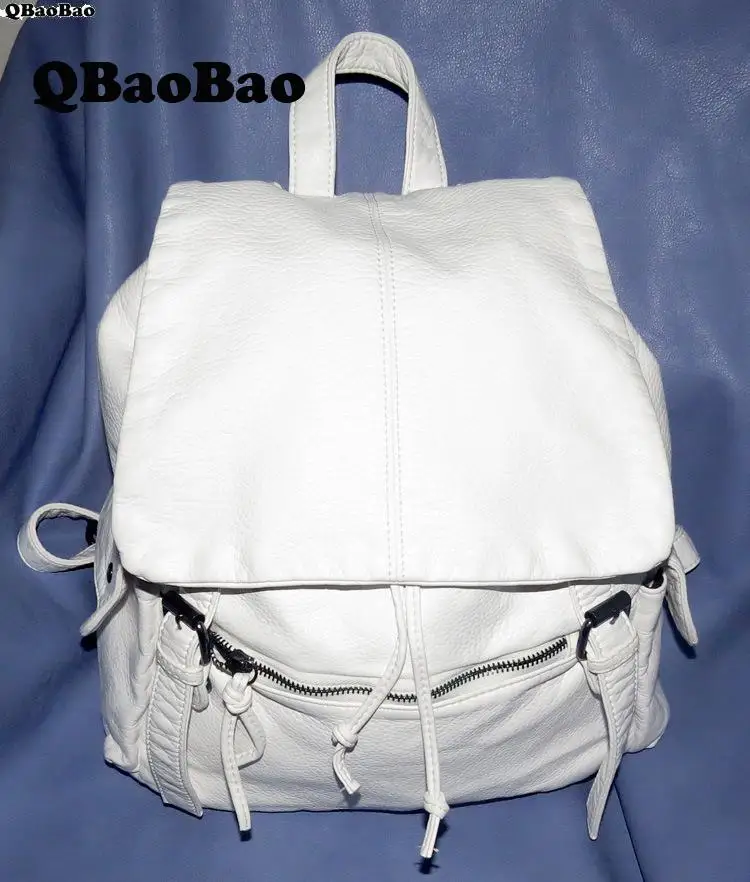 

Fashion Water Washed Leather Women Backpack School Girls Students Women Bag Vintage Casual Female Lady Travel Backpack