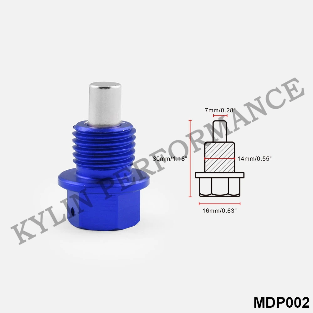M14x1.5 Магнитная дренажная масляная пробка и сливная гайка слива масла(много цветов) с логотипом MDP002