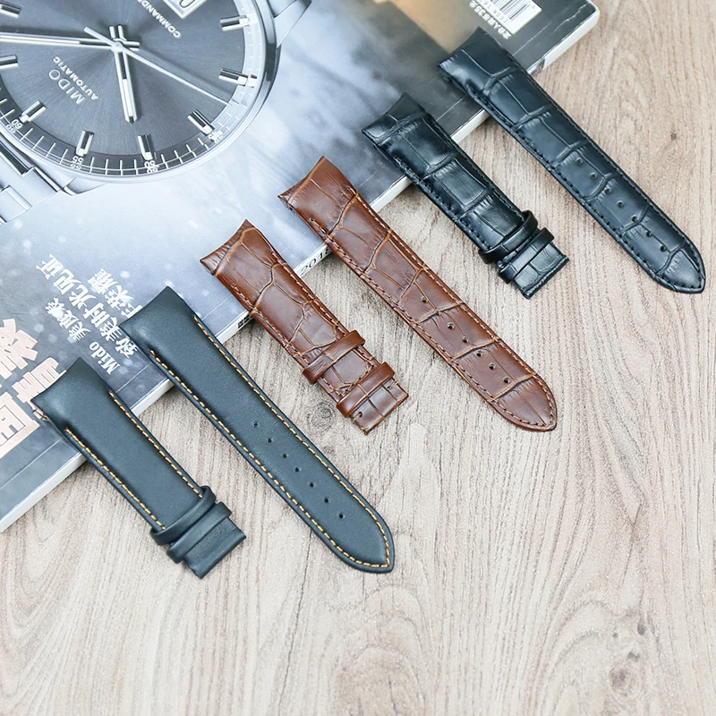 Ремешок для часов Tissot T035 мужской кожаный браслет Tutu T035627 T035617 T035407 T035410A