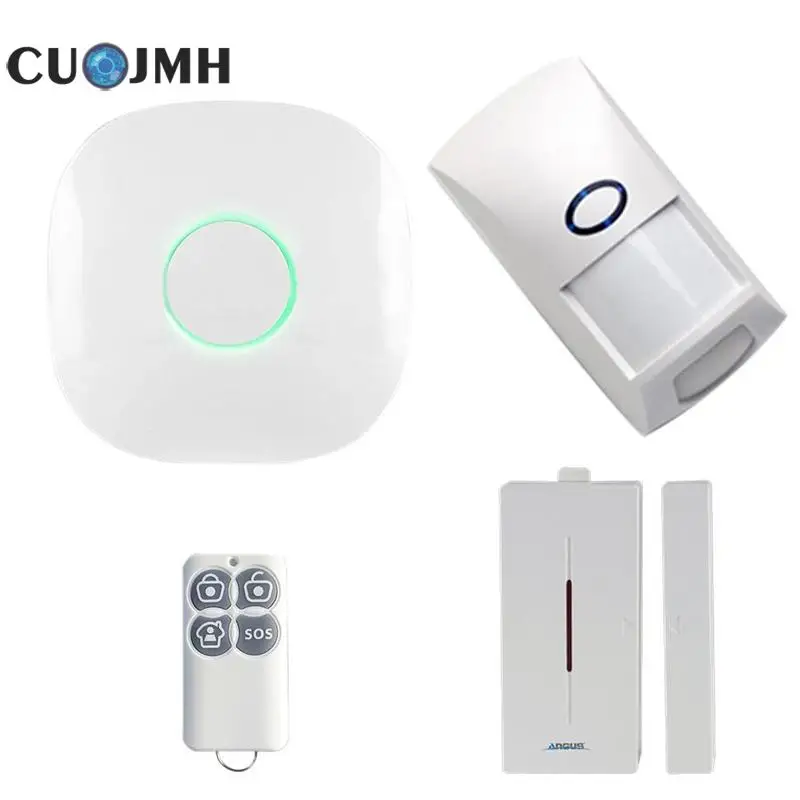 

1 Set Gsm Wireless 433 Smart Voice Home Burglar Alarm Ios Android App Control Home Security Gsm Mini Alarm System