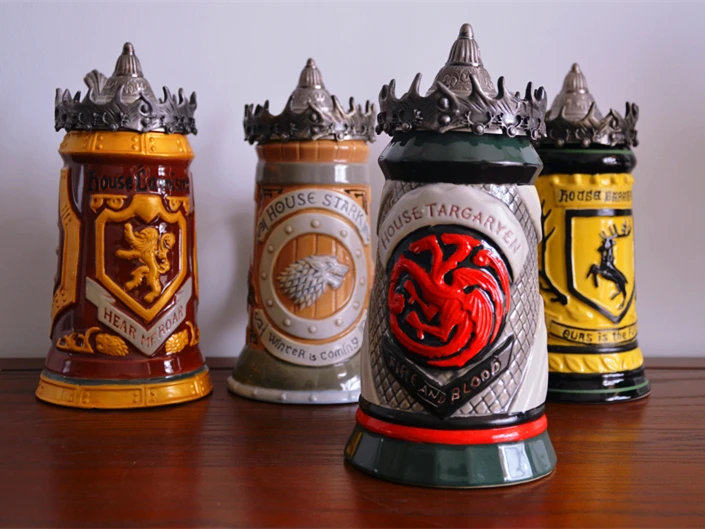 Аниме Игра престолов Пивная кружка чашка подписи Steins House Stark Lannister Targaryen Baratheon 22 oz Керамическая Пивная кружка STEIN