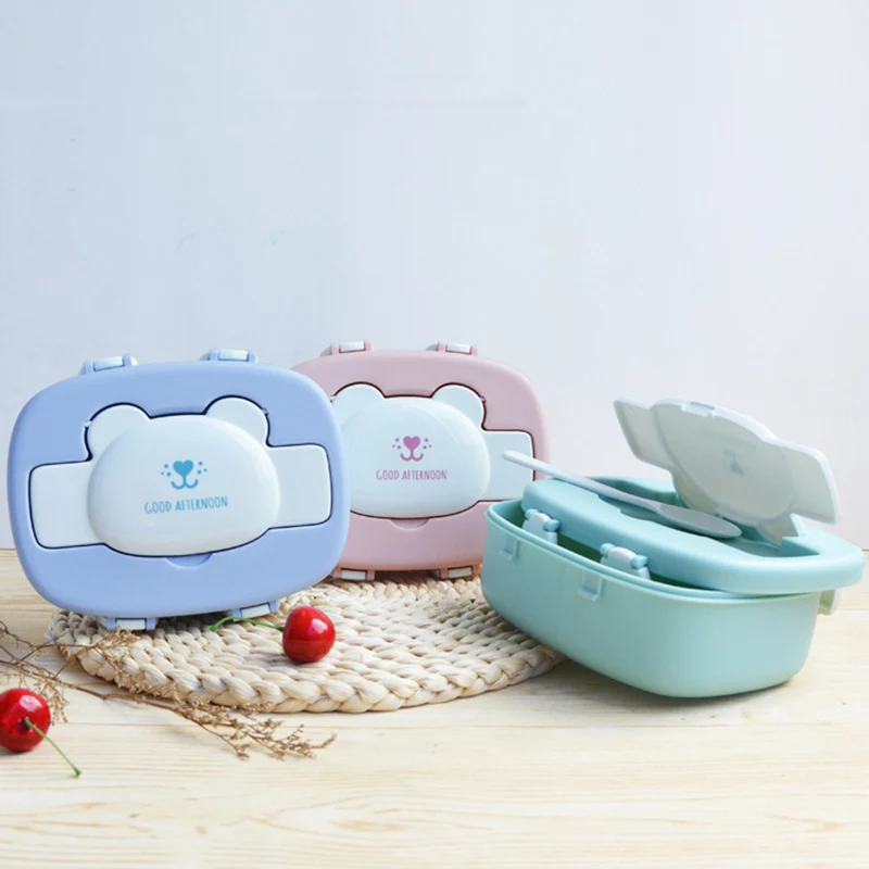 MICCK Cartoon Cute Lunch Box For Kids Leakproof Creative Bento With Spoon BPA Free Brief Food Container Kitchen Store |