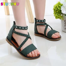 Girls Comfortable Summer Sandals 2019 New Fashion Princess Shoes Children Soft Bottom Beach Shoes Children's Roman Green Shoe Girls Comfortable Summer Sandals 2019 New Fashion Princess Shoes Children Soft Bottom Beach Shoes Children's Roman Green Shoe