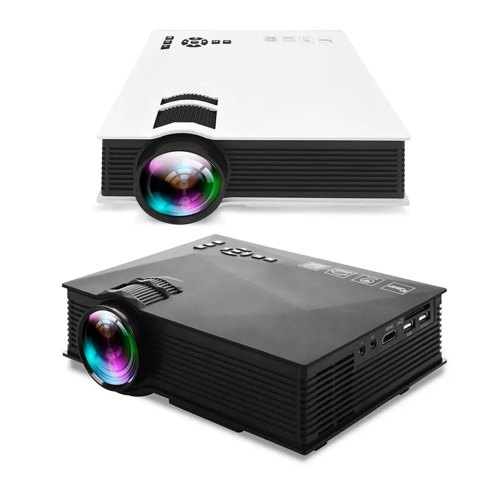 

UC46+ Mini 1080P HD Projector 1200LM LED Projector Video Home Theater Projector Built-in Wifi For Laptop PC VGA/USB