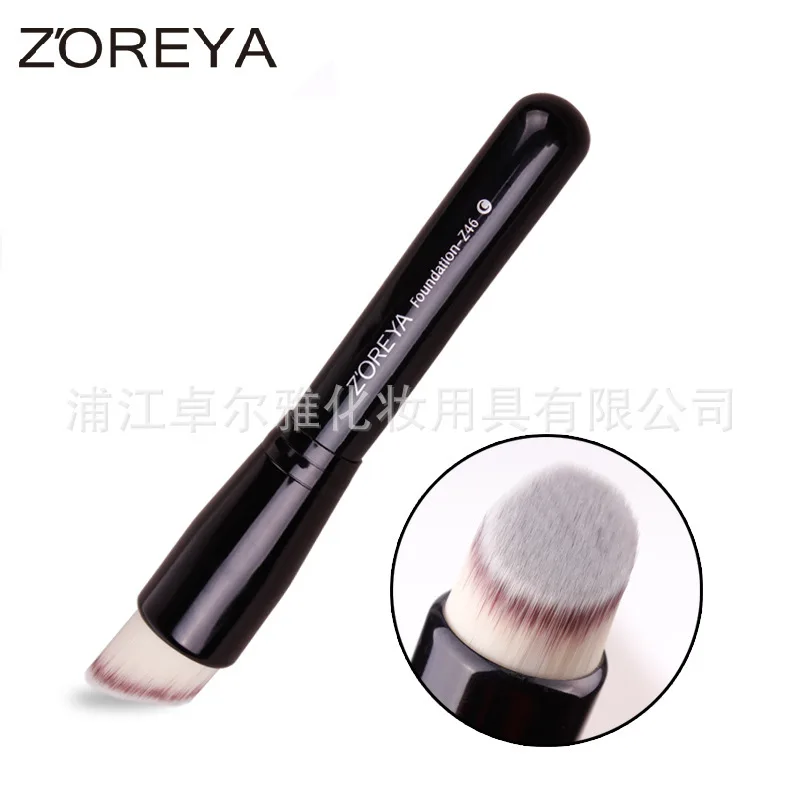 

ZOREYA single Professional Oblique flour bottom Makeup Brushes Cosmetics Foundation Blending Blush Makeup Tool