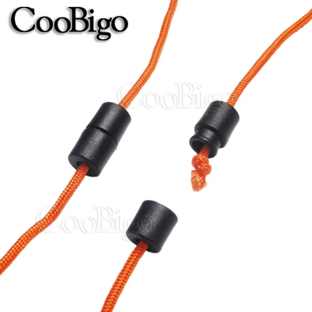 50 Pezzi Cord End Lock In Plastica Nera - Chiusure Scorrevoli Per Braccialetti, Cordini, Vestiti, Ideali Per Eventi E Fai Da Te