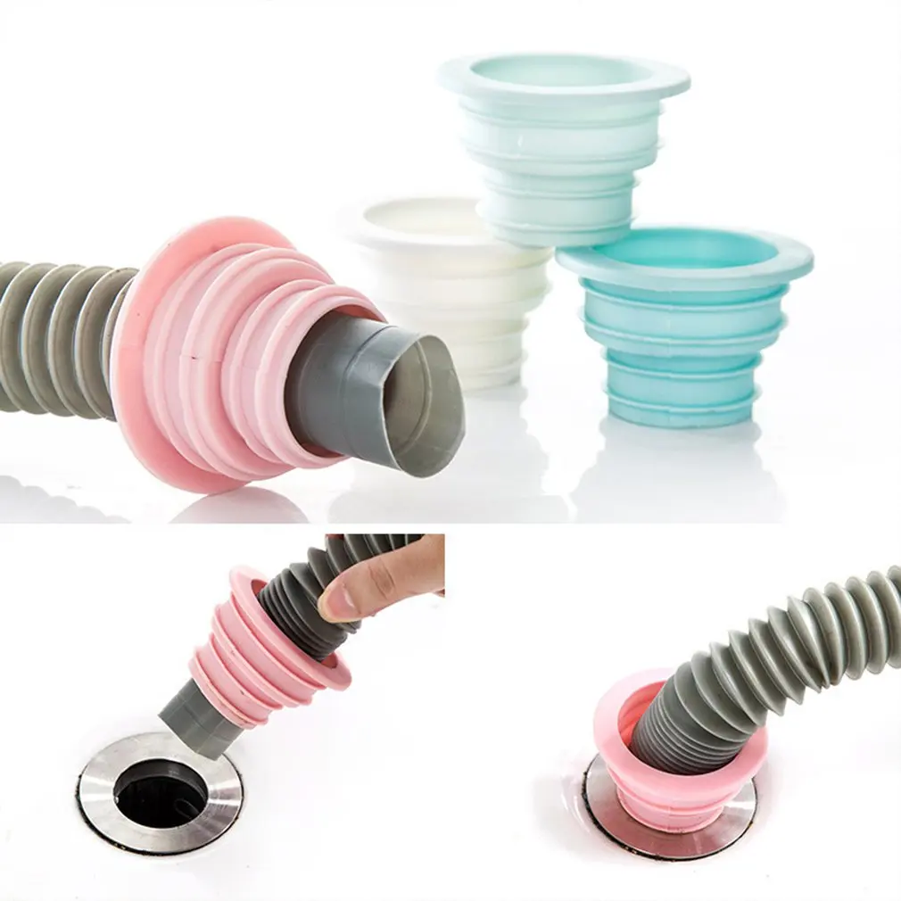 

Telescopic Sealing Plug Silicone Sewer Pipe Deodorization Ring Washer Deodorant Pest Control Drain Seal Ring