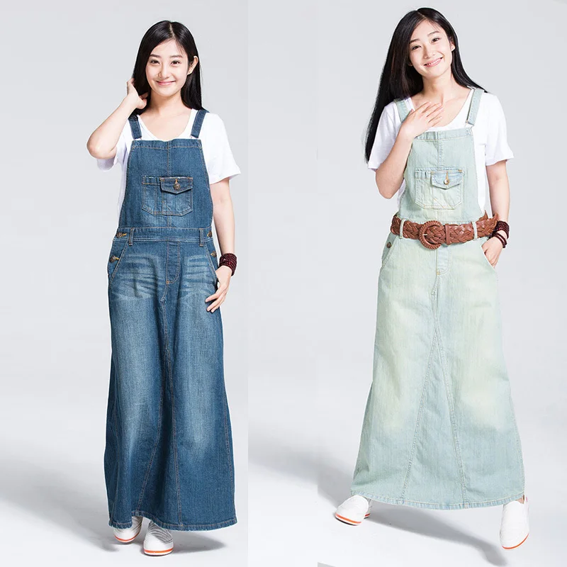 Free Shipping 2018 Fashion Spaghetti Strap Denim One piece Dresses