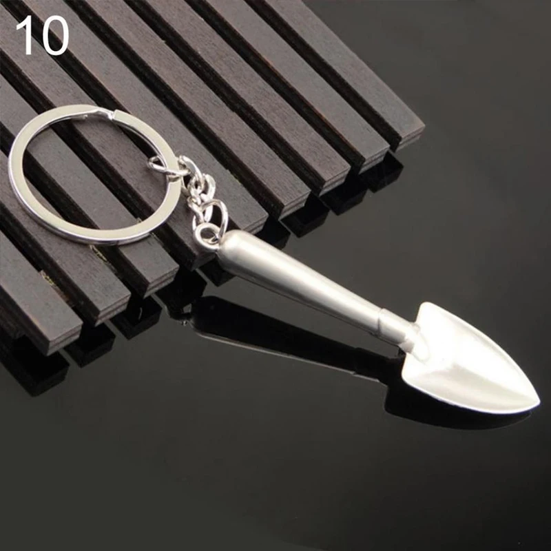 1 Pcs Keychain Multi Tools Key Chain Hex Wrench Vise Hammer Shovel Key Chain Pendant Men Present Party Gift For Boyfriend Father - Color: 10
