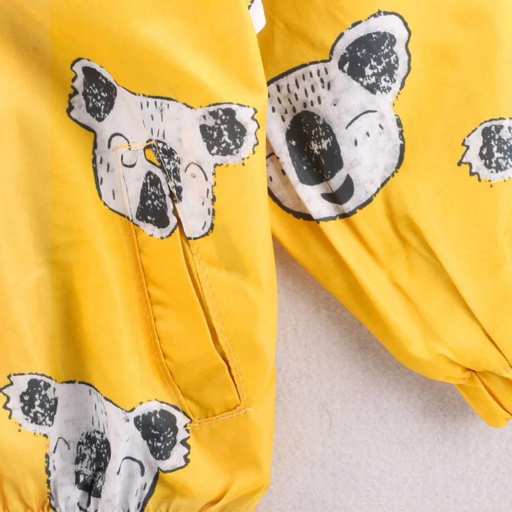 Детское пальто для малышей; осенняя куртка; Верхняя одежда; ветровка с капюшоном «коала»; комплекты для мальчиков; детская одежда; Детский комплект для мальчиков; 0320