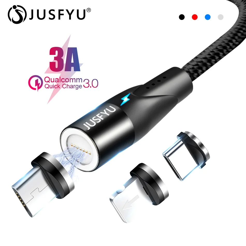 

Magnetic Cable LED Type C Micro USB Charging For iPhone XS MAX X 8 7 6 Magnet Charger USB C Wire For Samsung Huawei Xiaomi Cable