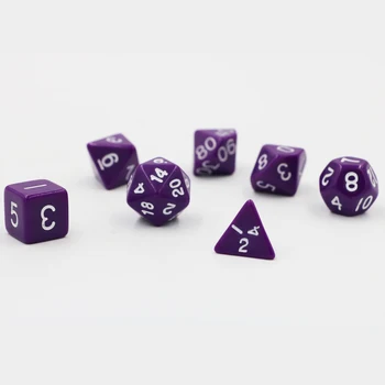 

Dungeons & Dragons 7pcs/set Creative RPG Game Dice D&D Colorful Multicolor Dice DND Game Dice Purple D4 D6 D8 D10 D12 D20