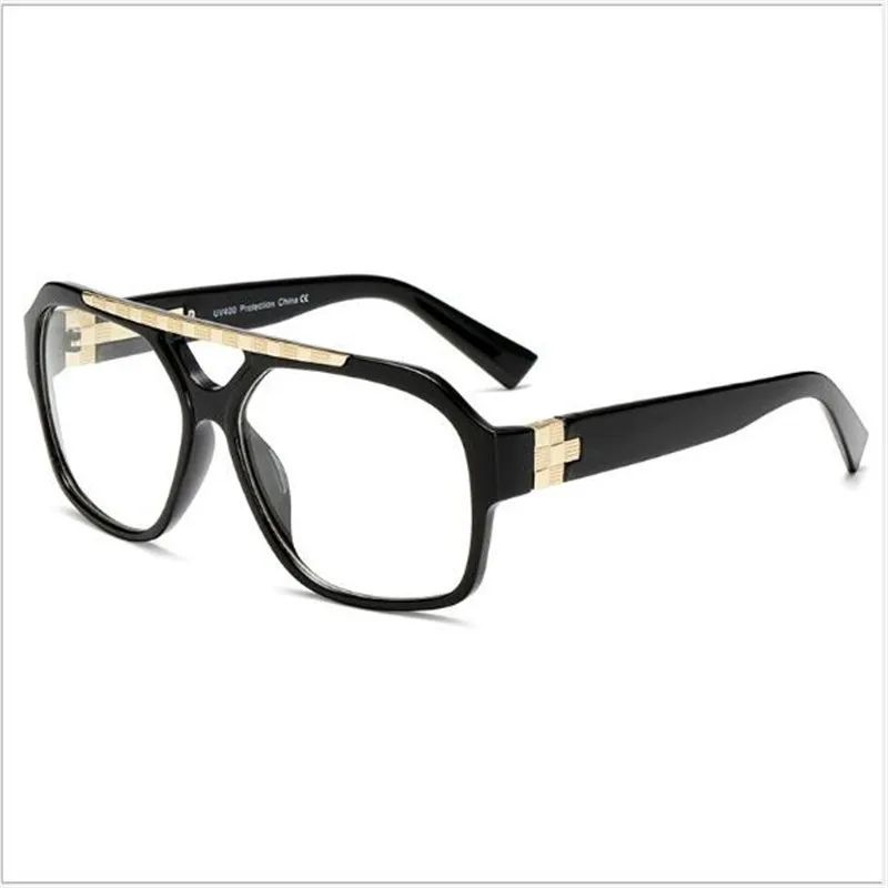 Капелус квадратные плоские зеркальные прозрачные солнцезащитные очки большие очки для лица