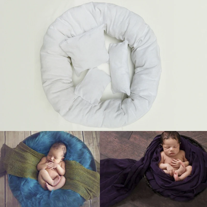 Новорожденный ребенок Младенец фотография 4 шт./компл. заполненная Подушка Пончик позирует фото реквизит