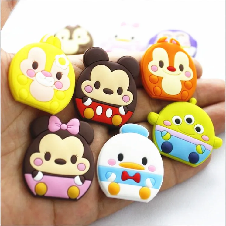 10PCS-Kawaii-Cartoon-Mickey-Minnie-Bear-Lovely-Soft-Decoration-Accessories-Flat-PVC-DIY-Gadgets-Fit-Bracelets (2)