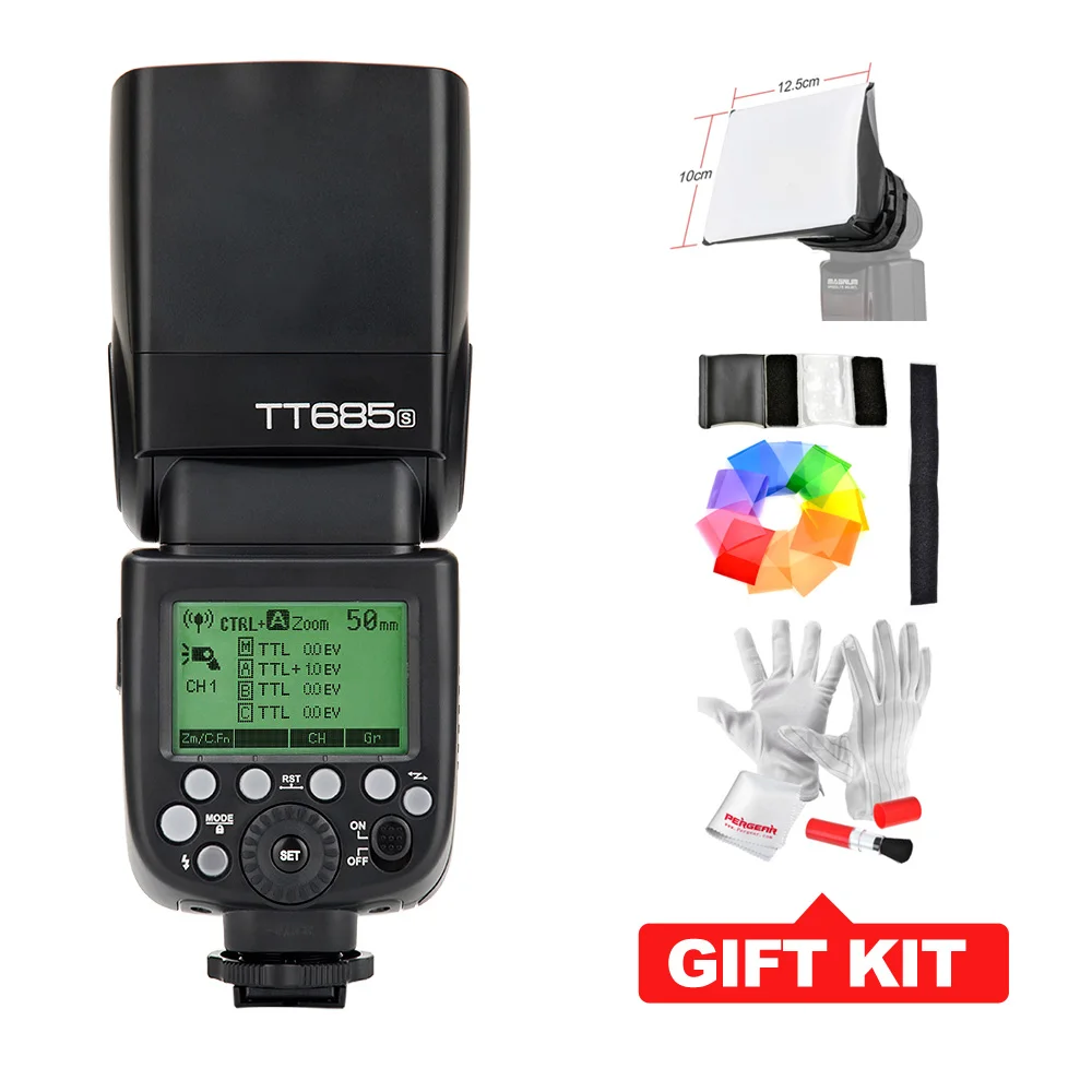 Godox tt685s gn60 ttl    speedlite 230    /   sony dslr- a77ii a7rii a7r a58 a99