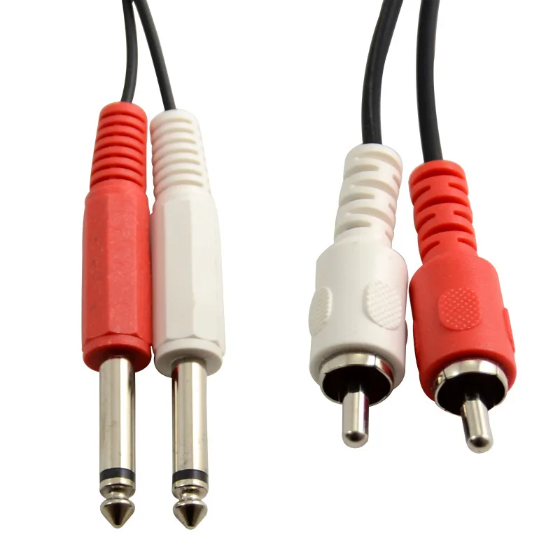 6.5RCA аудио кабель с двойным 6 35 удвоить RCA глава 2 до Лотоса смеситель 0