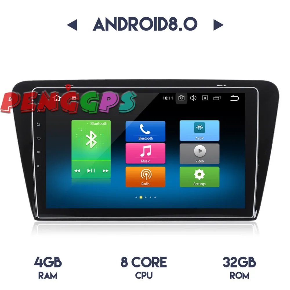 Android 8,0 7,1 автомобилей Радио стерео головного устройства gps для Skoda Octavia 2014 2015 2016 2017 dvd-плеер автомобиля аудио мультимедиа satnav авто