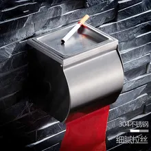 Нержавеющая сталь щеткой Ванная комната Туалет коробка для салфеток для туалета рулон лоток пепельница ручной