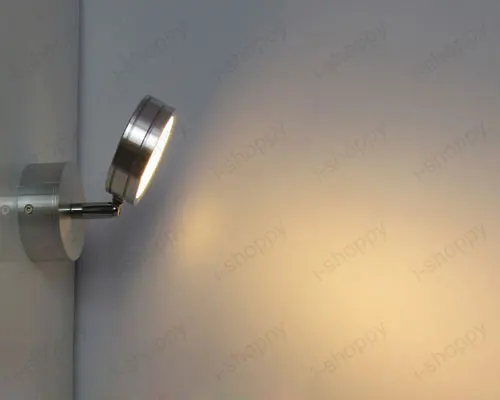 Затемнения 5 Вт светодиодный настенный светильник лампа подсветка для фотографий вращающееся освещение Прожектор кнопка включения/выключения/N серебряный корпус алюминий спальня отель
