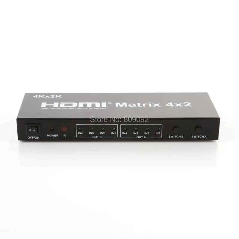 4x2 HDMI True матричный коммутатор Splitter селектор Дистанционное управление 3D/4 К 1080 P 4-2 -out