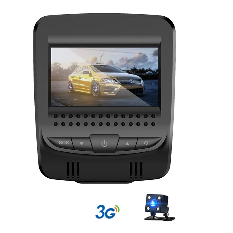 

3G Dual lens FHD 1080P dash cam GPS track log Remote Live View Two Way Talk car dvr Black box Video Recorder 2.45"TFT