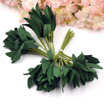 

200pcs 14cm Foam Artificial leaves Bunch Free Shipping For Party Home Decoration Diy Scrapbooking Festival Cheap Fake Flowers