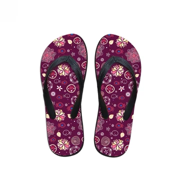 

Customized High Quality Fashion Girls Lightweight Flip Flops for Women Floral Style Summer Women's Slippers Woman Casual Flats