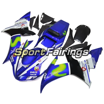 Полный обтекатели для Yamaha YZF1000 R1 02 03 YZF R1 2002 2003 ABS пластик мотоцикл обтекатель комплект Cowling Movistar Глянцевая синяя крышка