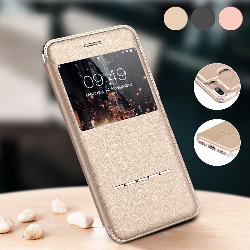 iVAPO For iPhone 7/8 Plus Case View Window Folio Flip PU
