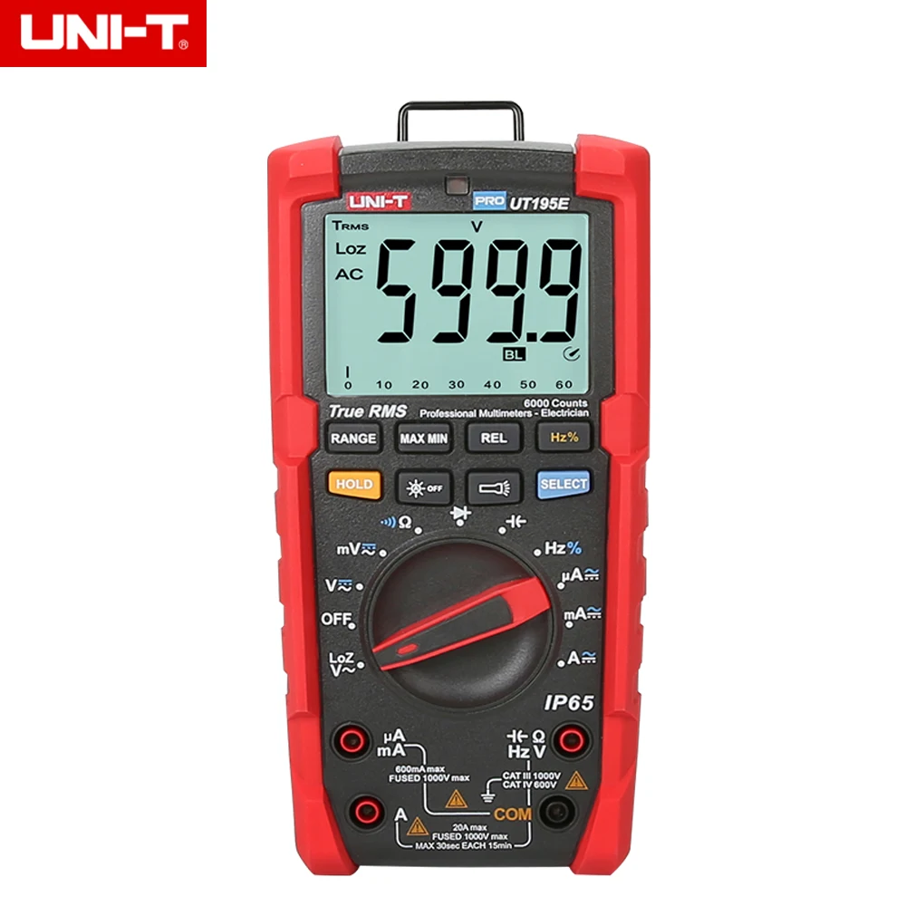 

UNI-T UT195E Industrial Waterproof multimeter IP65 True RMS Flashlight Digital Multimeter