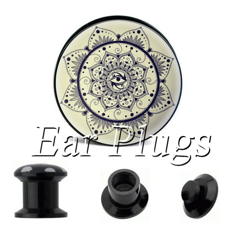 Wholesale Petal Eye plug gauges acrylic screw ear plug flesh tunnel