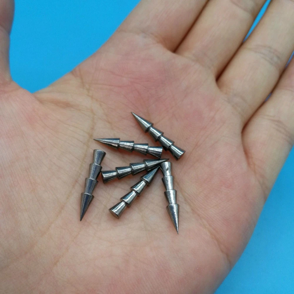 

Tungsten Steel Counterweight As Lead 0.9g 1.3g 1.8g For Soft Fishing Lure Worms Weights Sinkers Insert Into Soft Plastic Lures