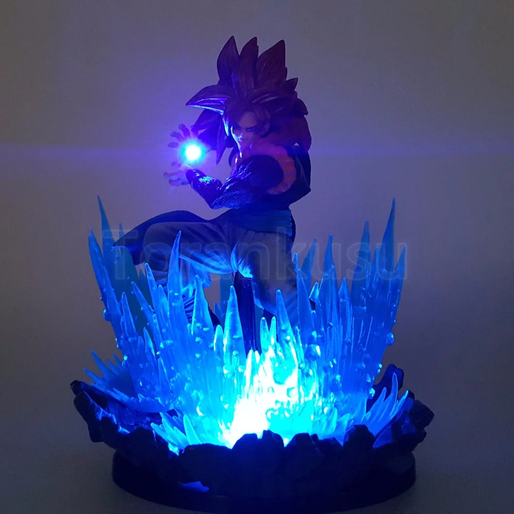 Dragon Ball Z фигурку Сон Гоку Супер Saiyan 4 Мощность эффект рок База DIY светодиодный свет комплект DBZ gogeta гоку Вегета модель diy189