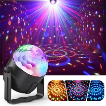 Commande vocale LED lampes de scène cristal boule magique Laser projecteur effet de scène lumière fête Disco lampe Club DJ lumière DMX