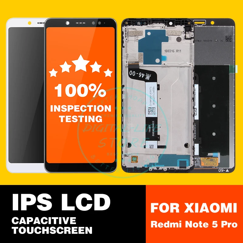 Xiaomi Redmi Note 5 Pro ЖК дисплей сенсорный экран оригинальный дигитайзер сборка Замена