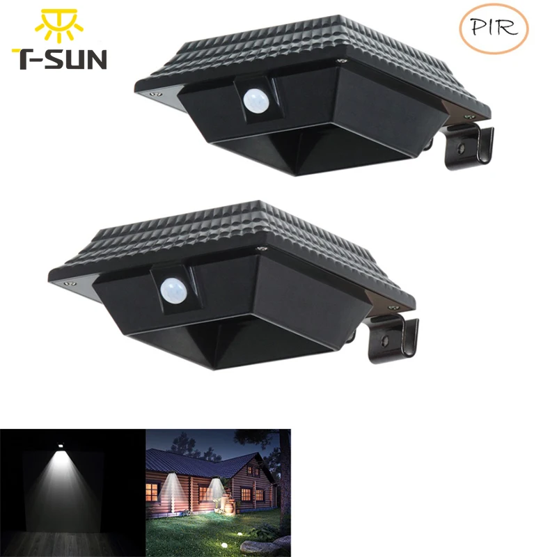 Solar ao ar Lâmpada do Jardim Iluminação de Segurança ao ar Luz ao ar T-sunrise Pacote Holofotes Livre Solar Gutter 2 Luz