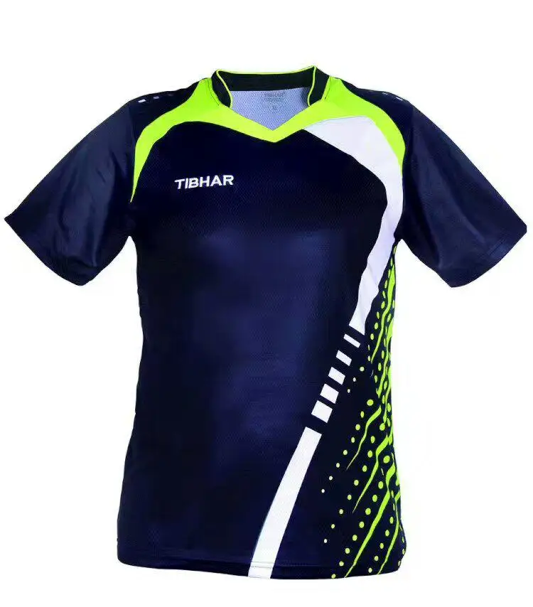 Новые футболки TIBHAR для настольного тенниса, футболки для настольного тенниса, спортивные футболки с коротким рукавом, 014111A - Цвет: 014111A