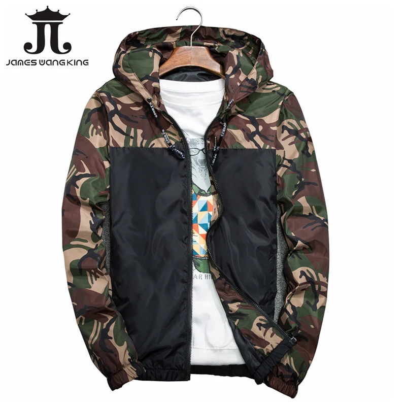 

New Autumn Hooded Jacket Men Fashion Military Jacket Men Slim Zipper Jacket Windbreakers Jacket -Plus Size: S-5XL