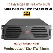 H.265/H.264 128ch CCTV NVR аудио Поддержка 4 К/5mp/3mp/2mp/960 P IP камера запись 3u 16hdd Порты 16ch сигнализации Вход ONVIF P2P приложение просмотра