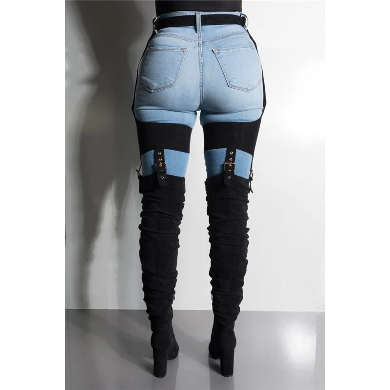 azalea wang belted thigh high boots