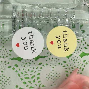 

1200pcs/lot 3*3cm Thank you seal stickers Gift seal stationery sticker for homemade bakery Packaging label paper