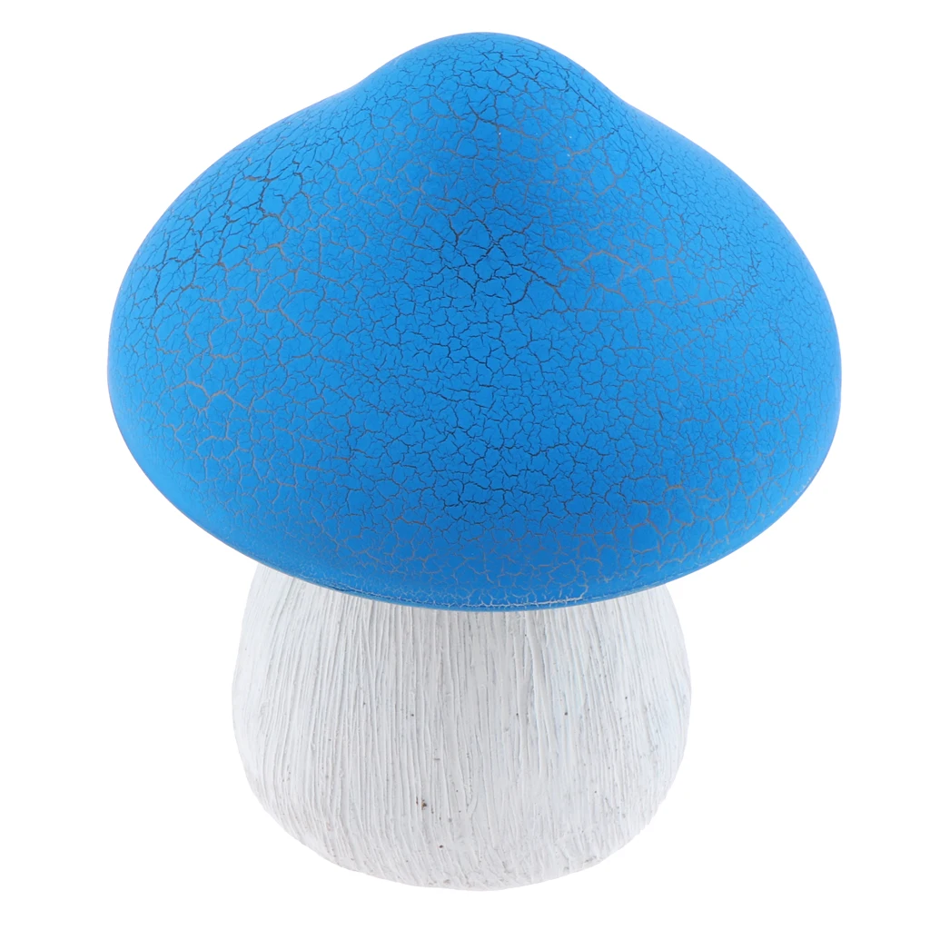 LED Solar Power Lights Mushroom Garden Ornament Patio Path Resin Sculptures